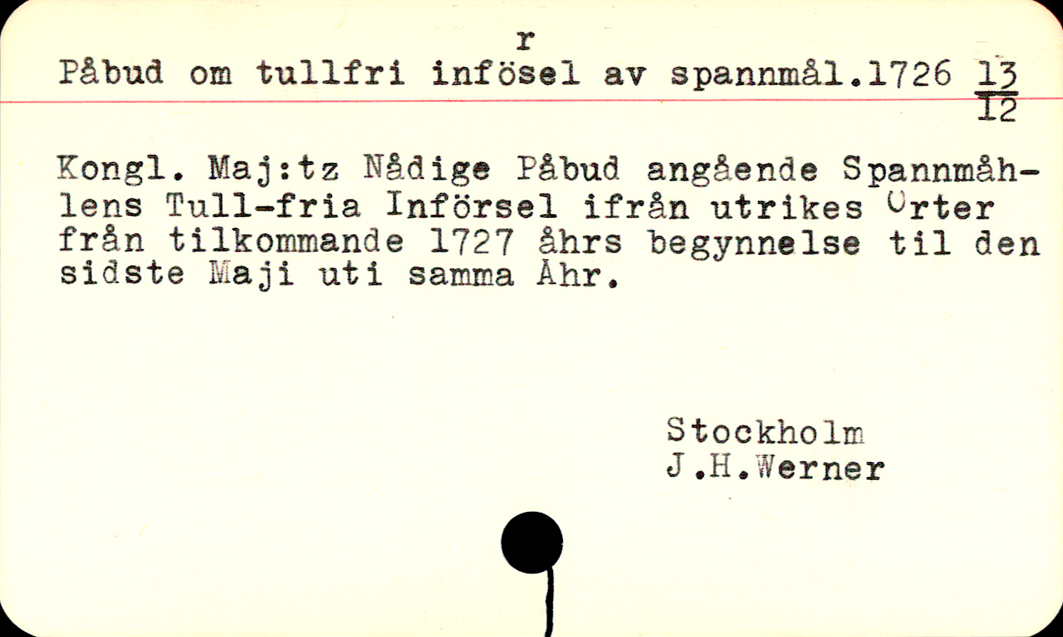 Catalogue Card