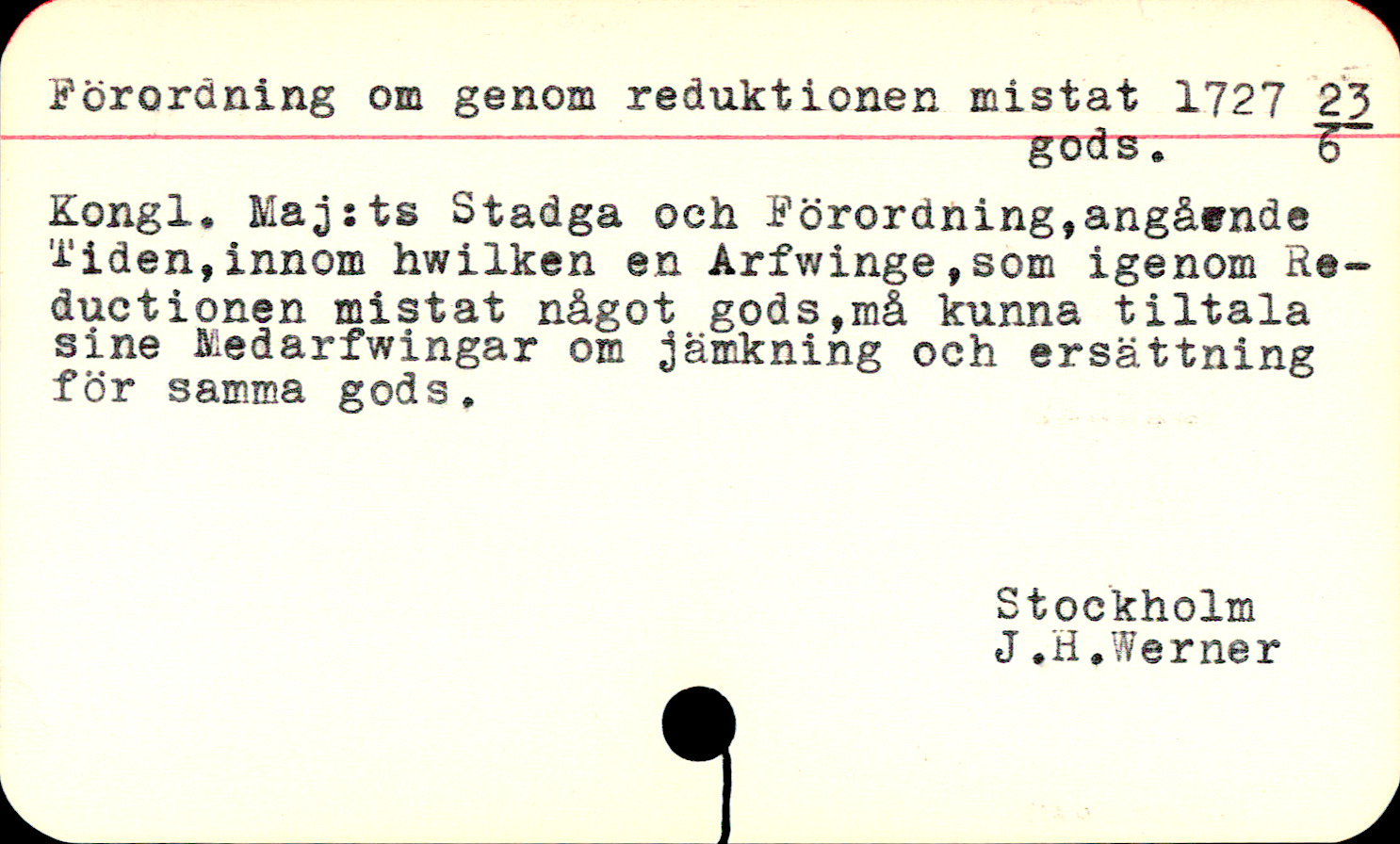 Catalogue Card