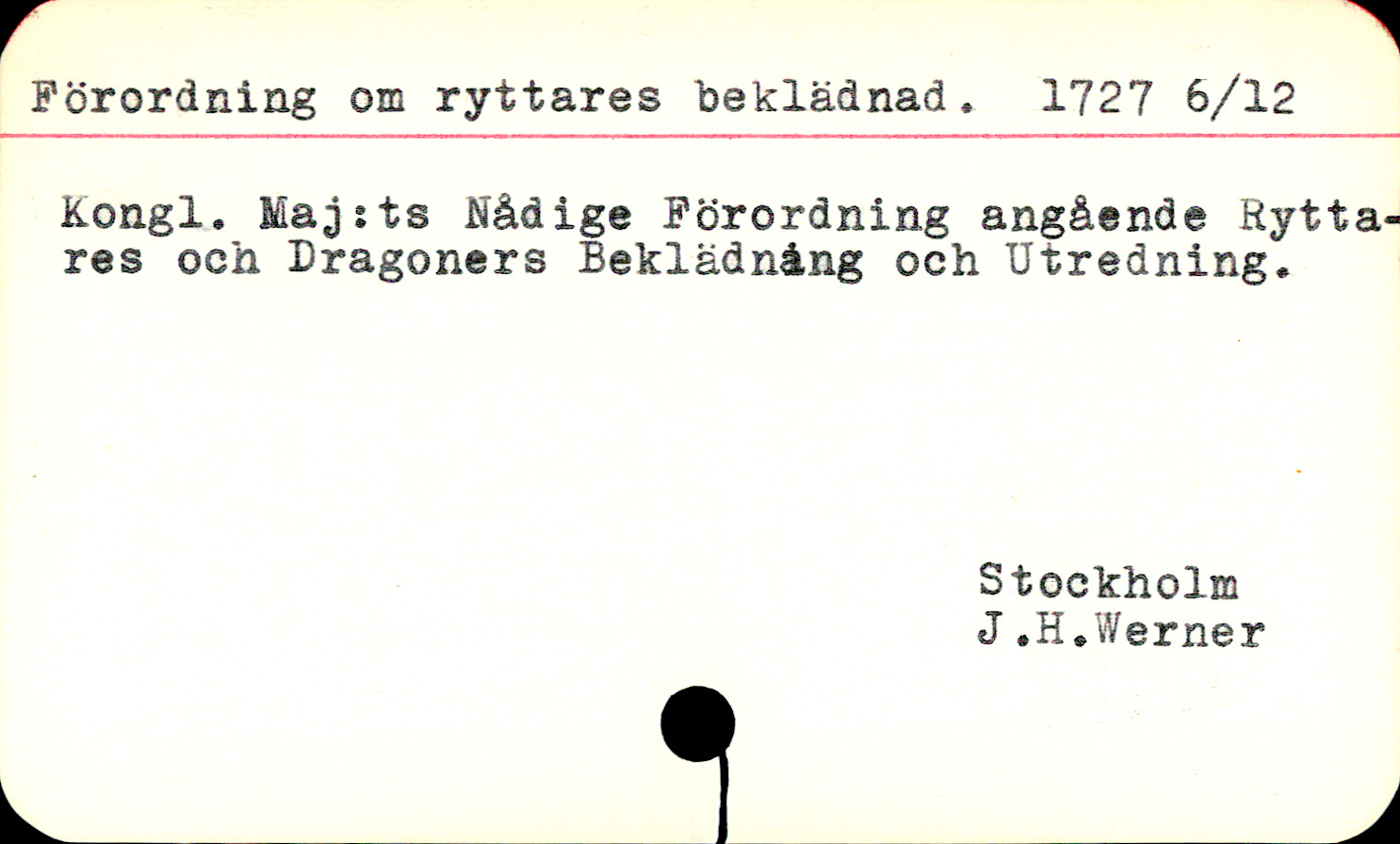 Catalogue Card