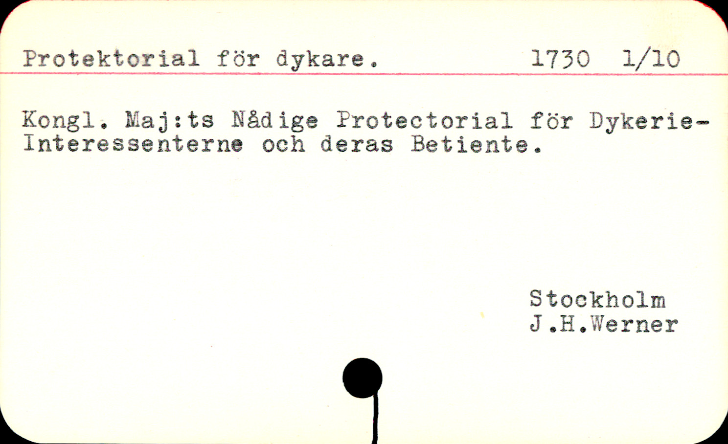 Catalogue Card