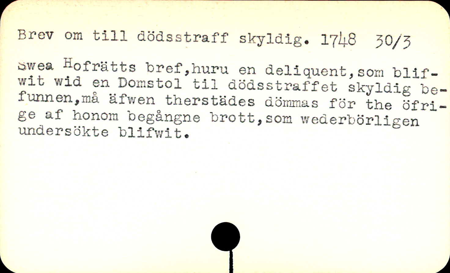 Catalogue Card
