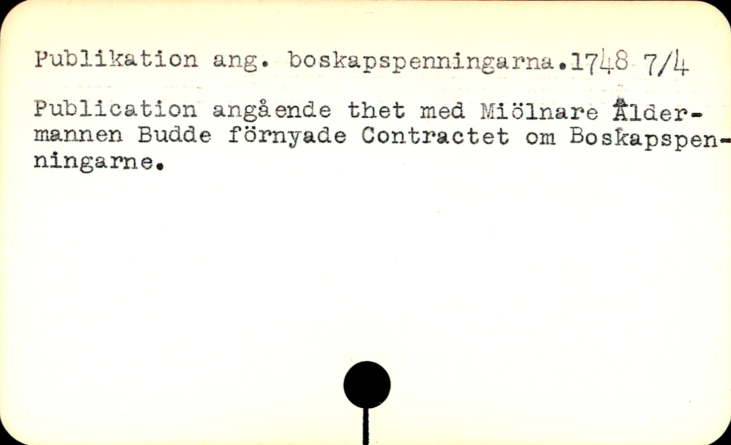 Catalogue Card