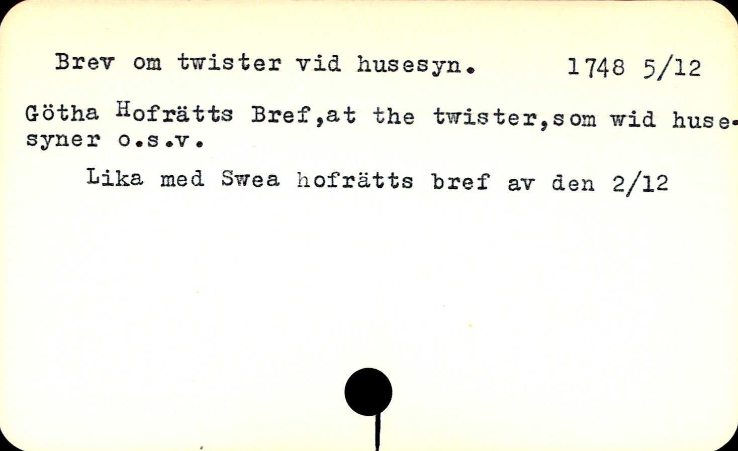 Catalogue Card