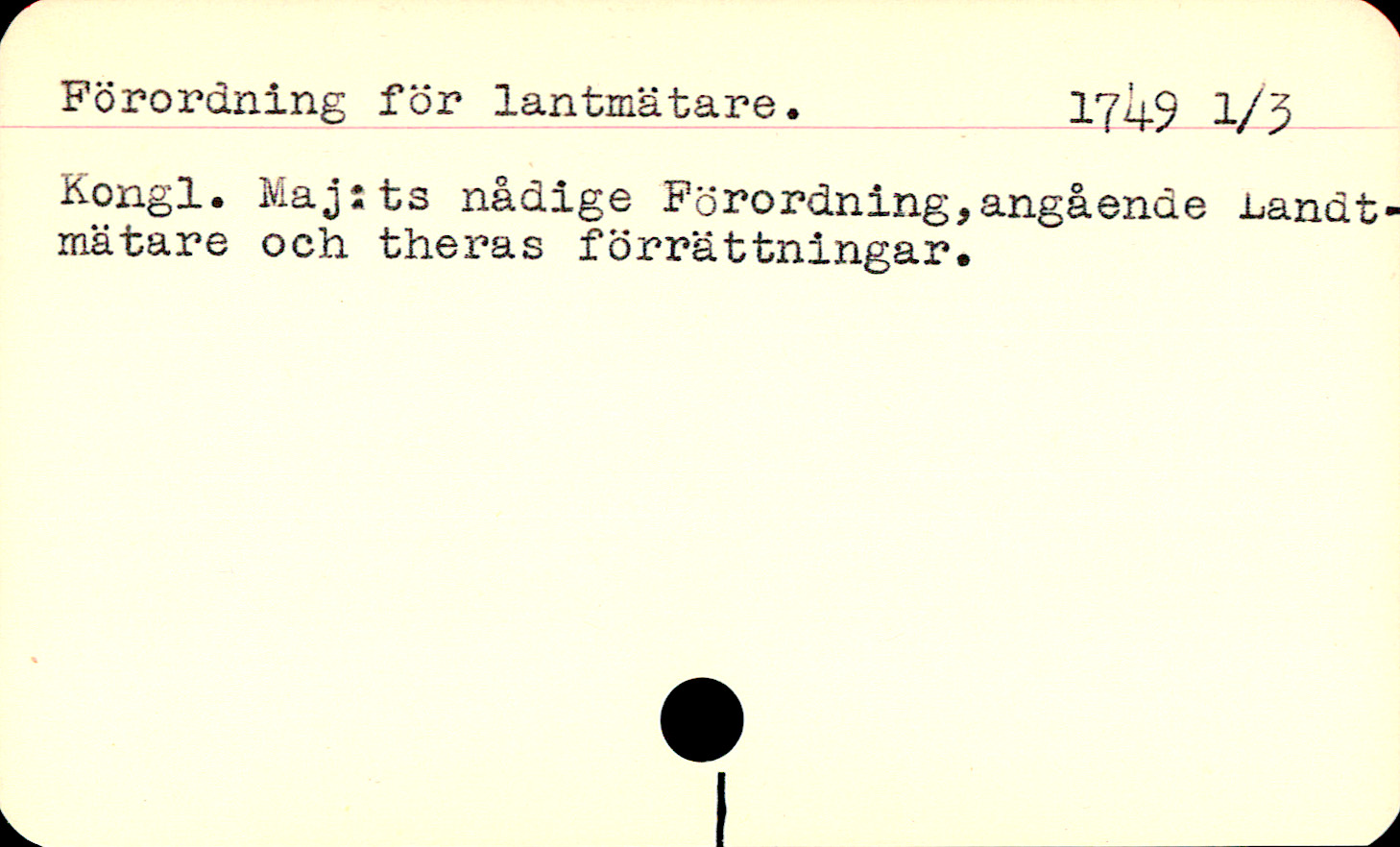 Catalogue Card