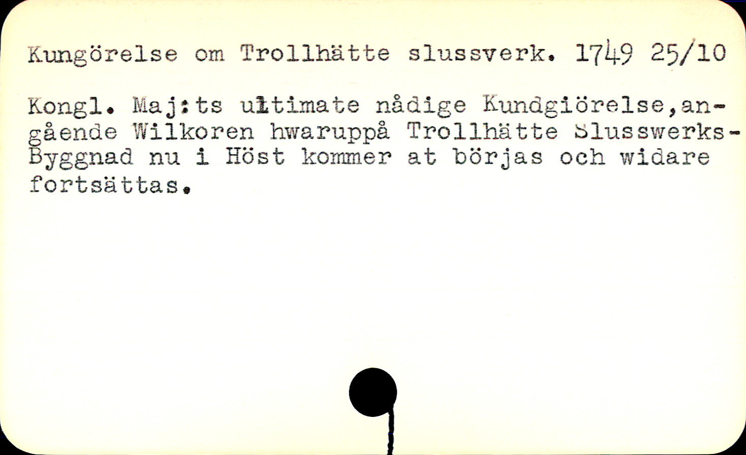 Catalogue Card