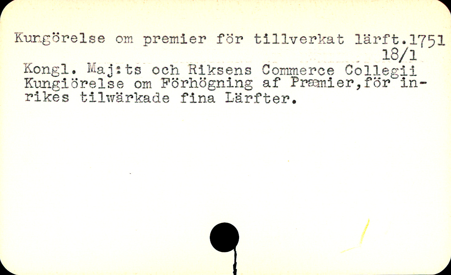 Catalogue Card