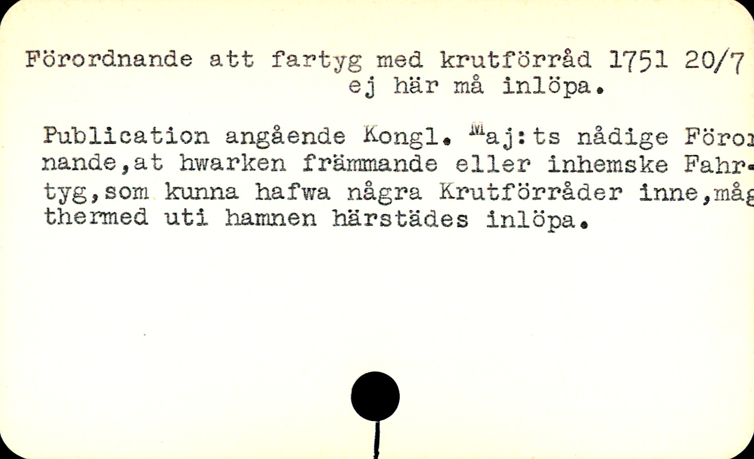 Catalogue Card