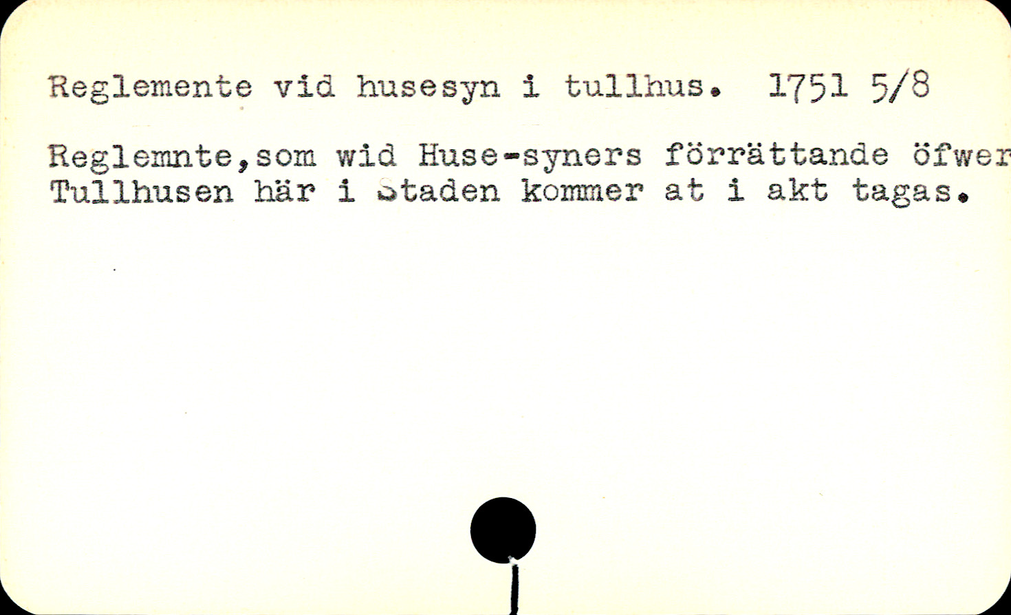Catalogue Card