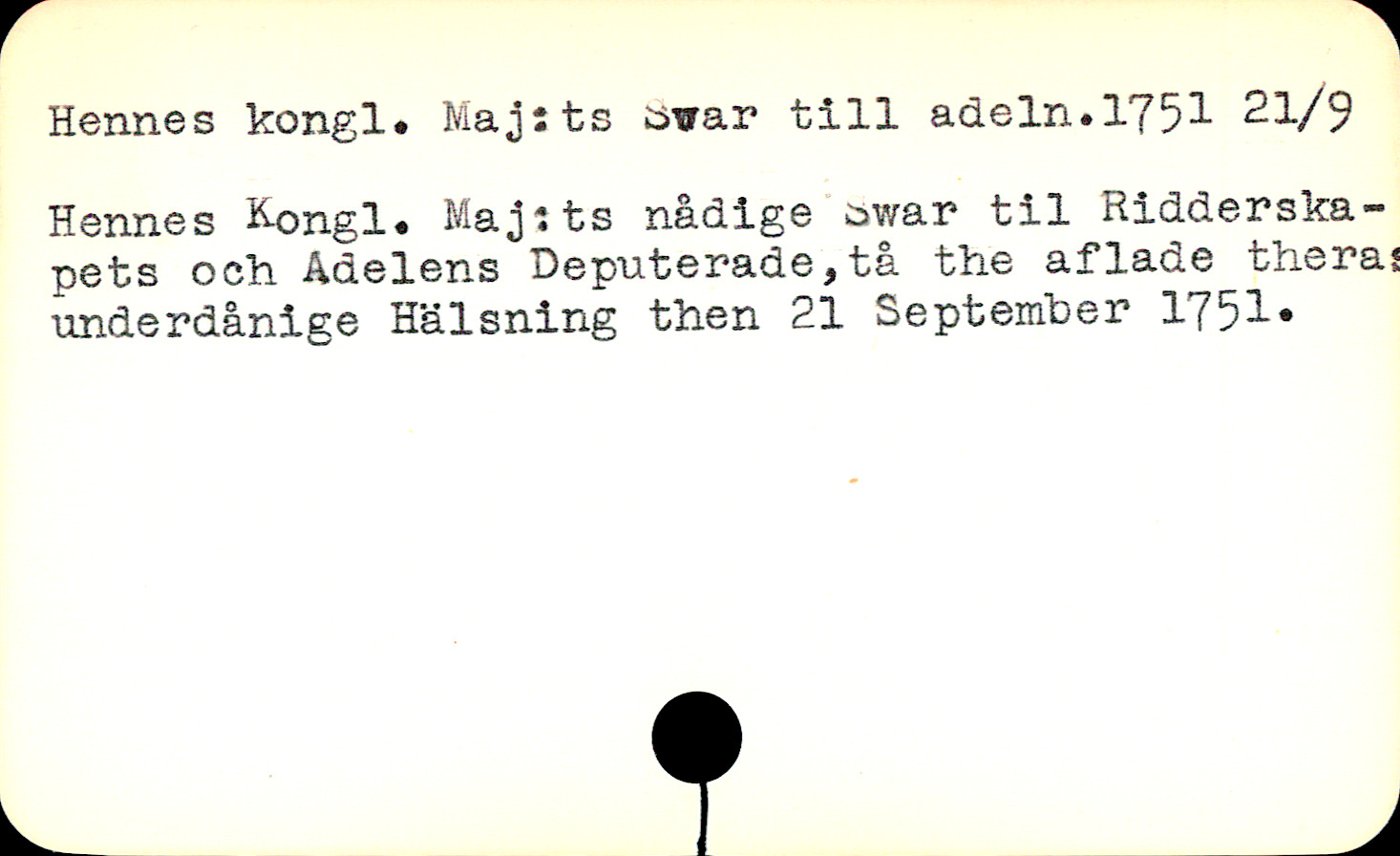 Catalogue Card