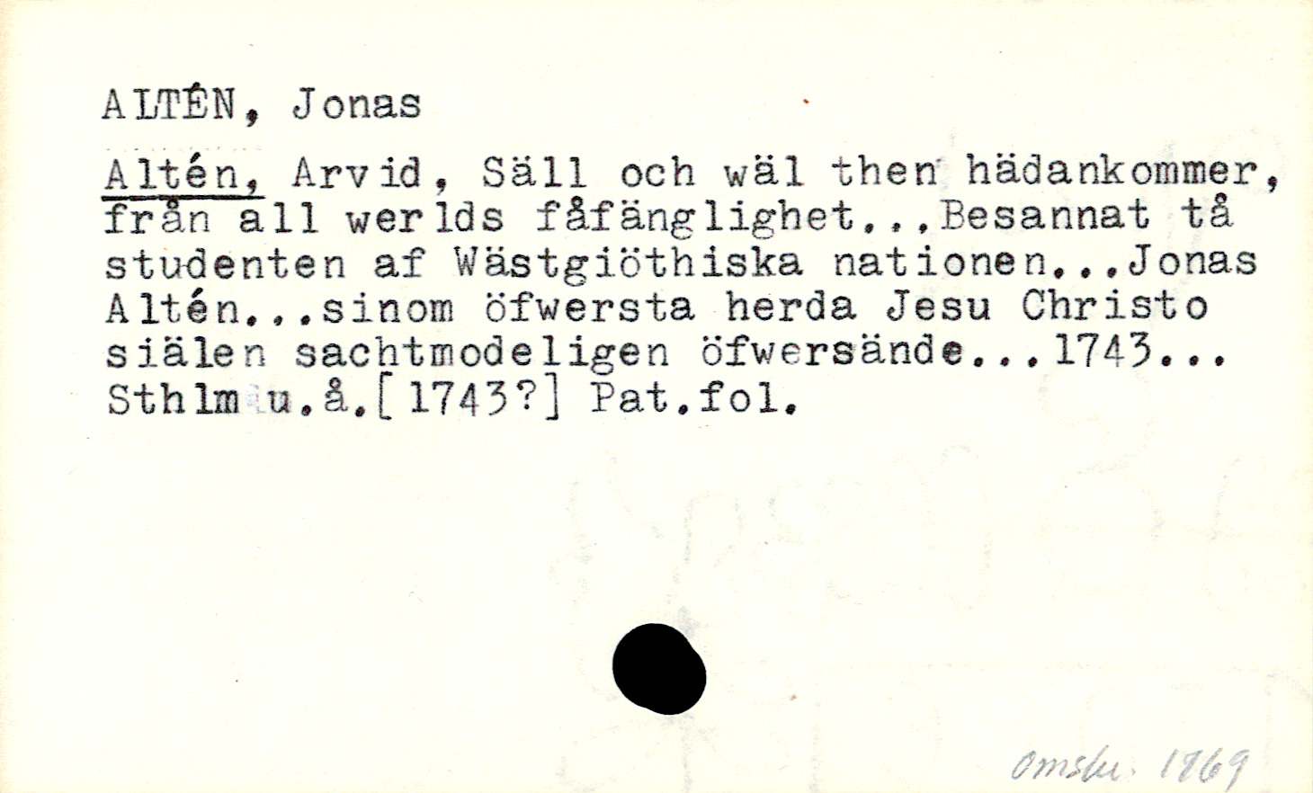 Catalogue Card_106309