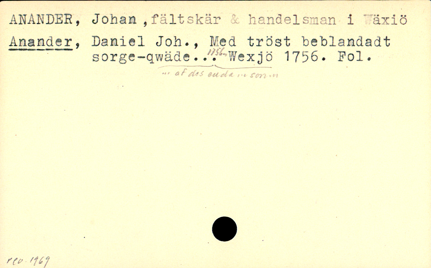 Catalogue Card_106369