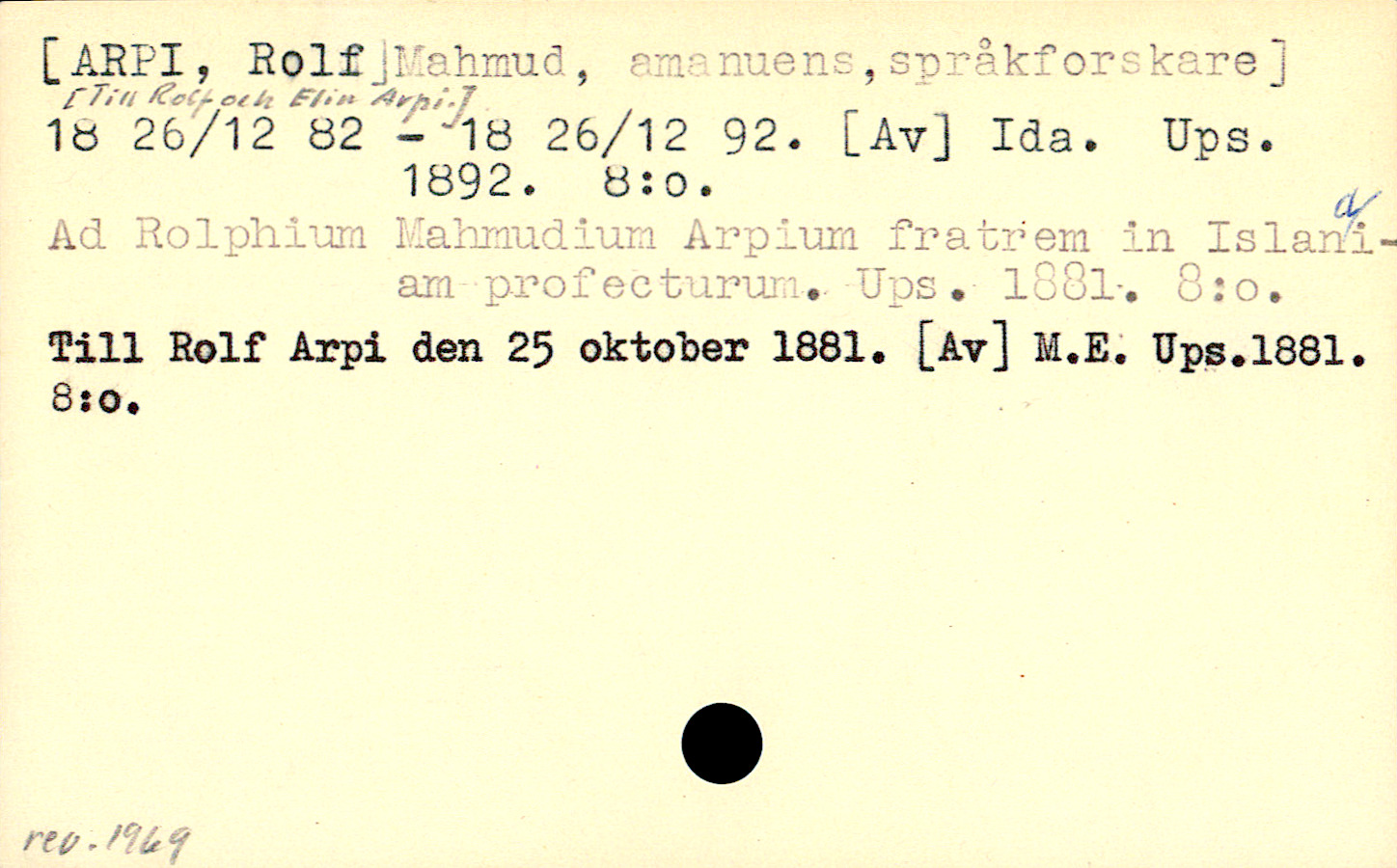 Catalogue Card_106701