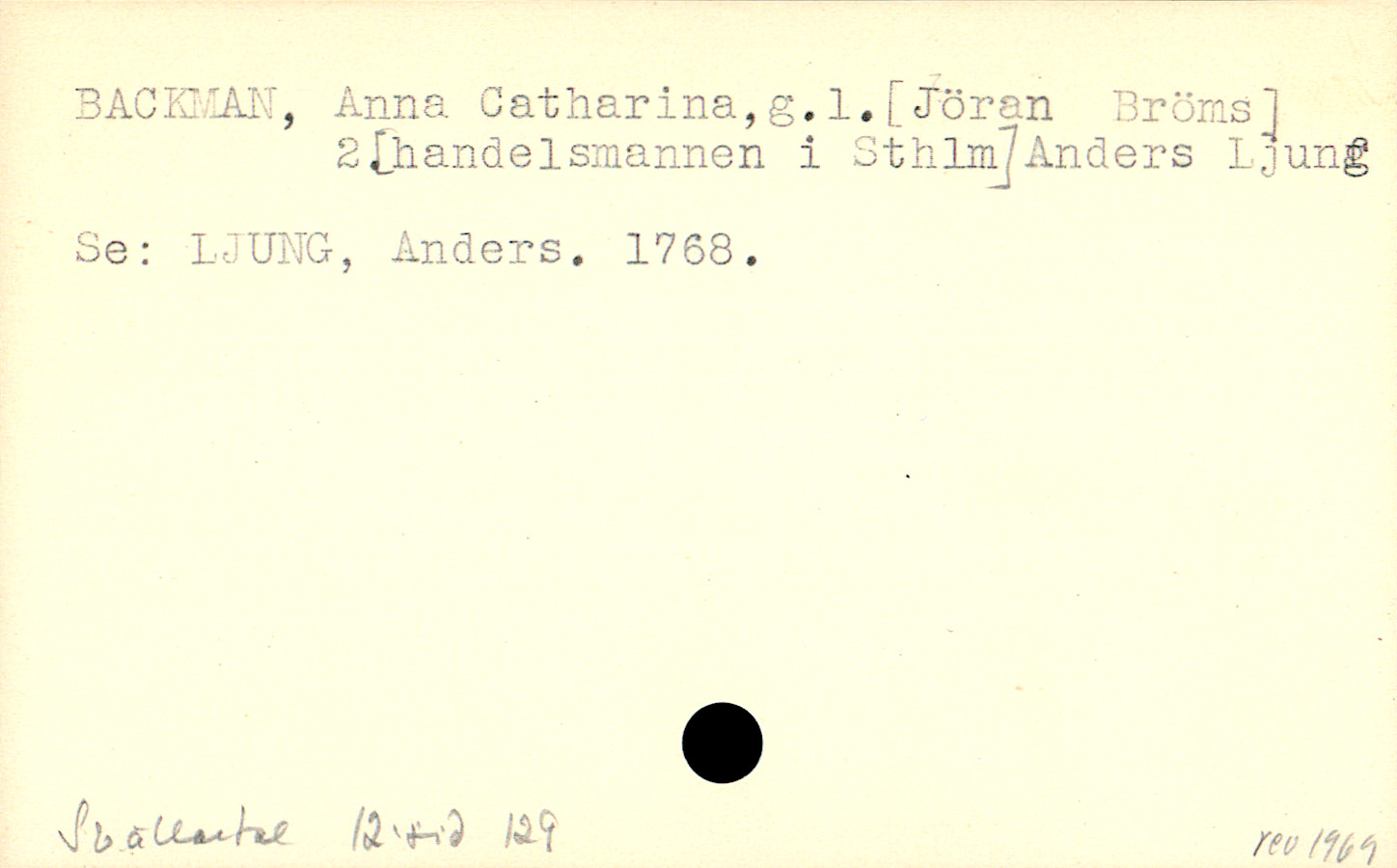 Catalogue Card_107009