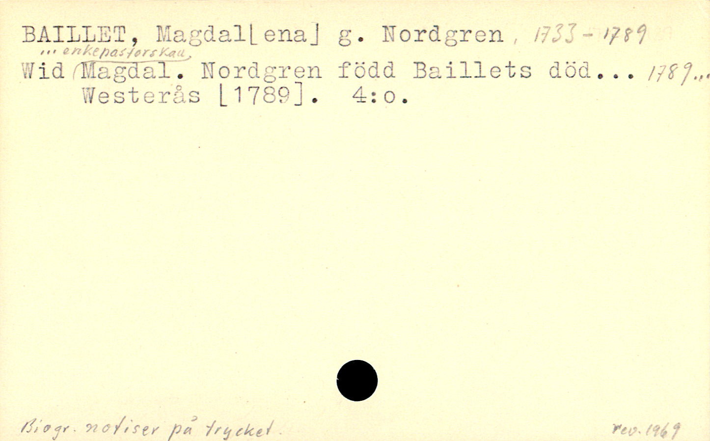 Catalogue Card_107109