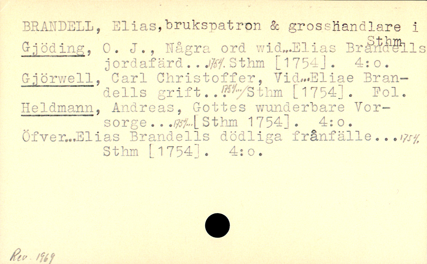 Catalogue Card_109099