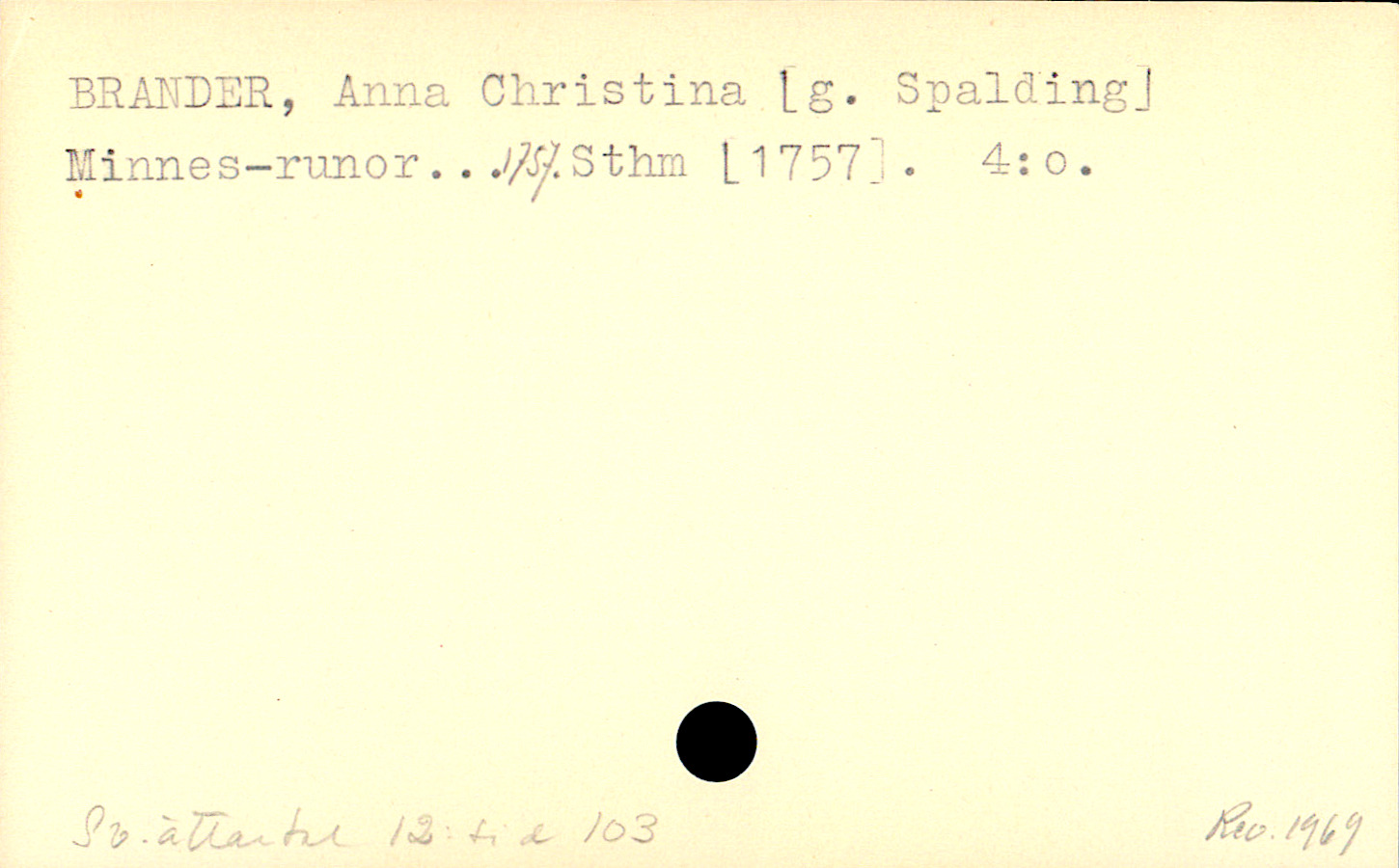 Catalogue Card_109109