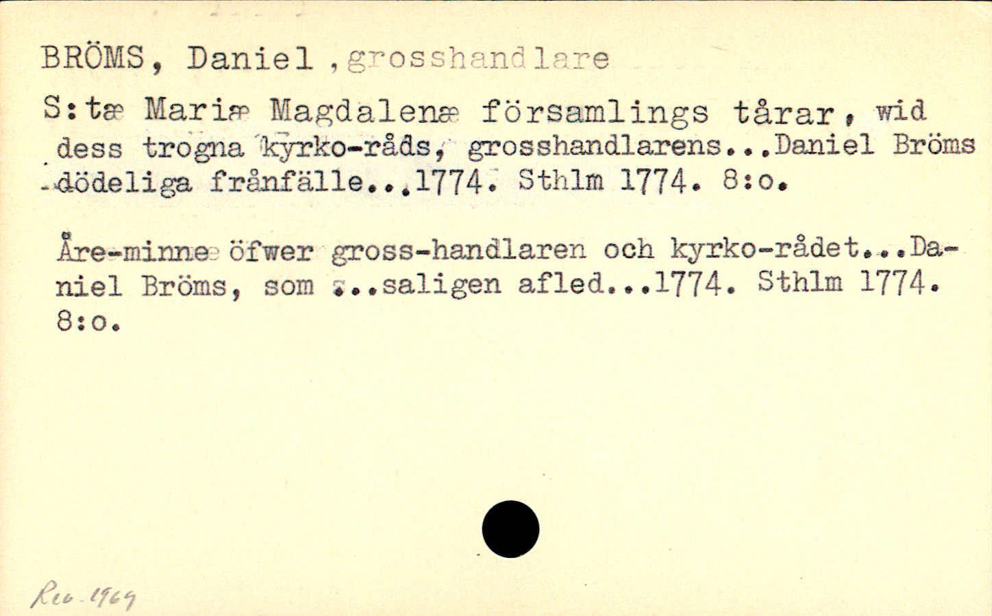 Catalogue Card_109700