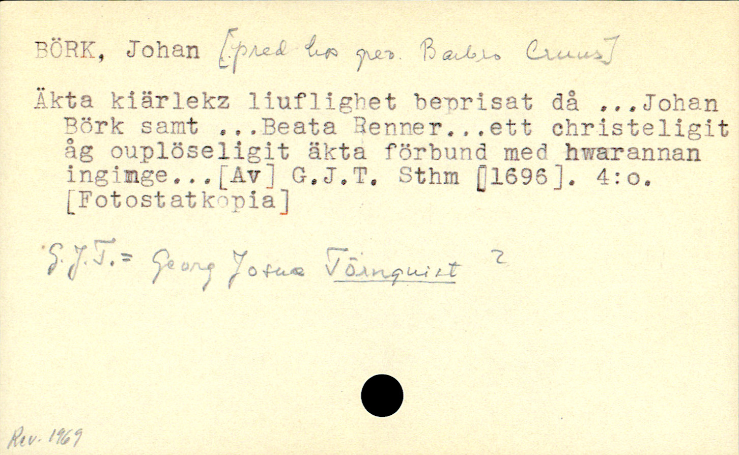 Catalogue Card_110014