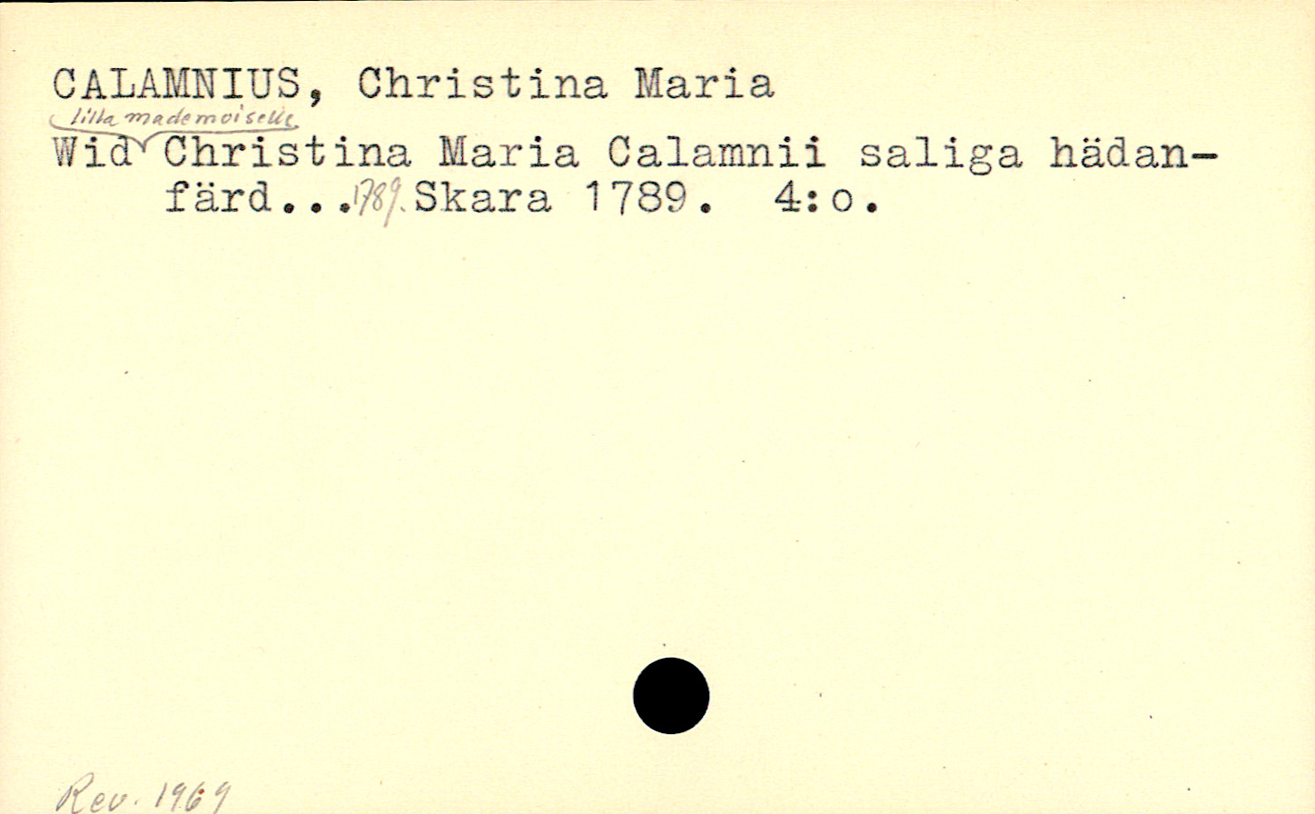 Catalogue Card_110040