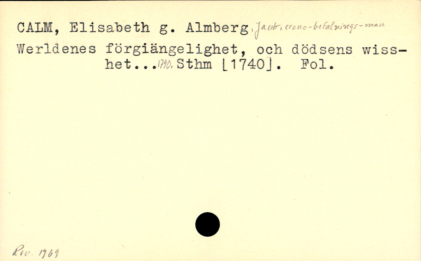 Catalogue Card_110054