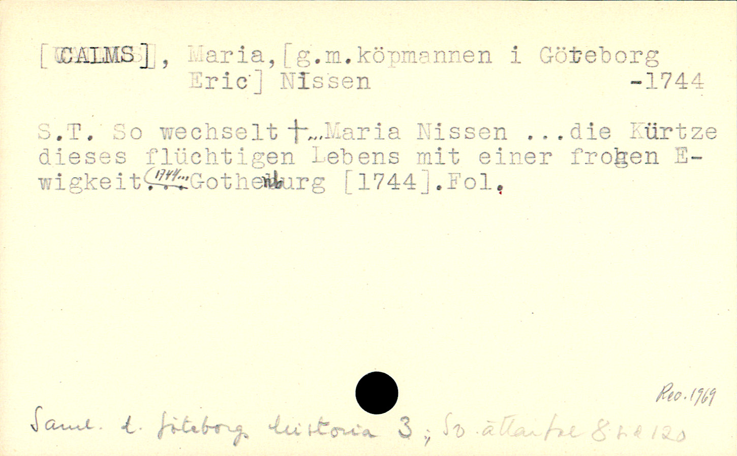 Catalogue Card_110055