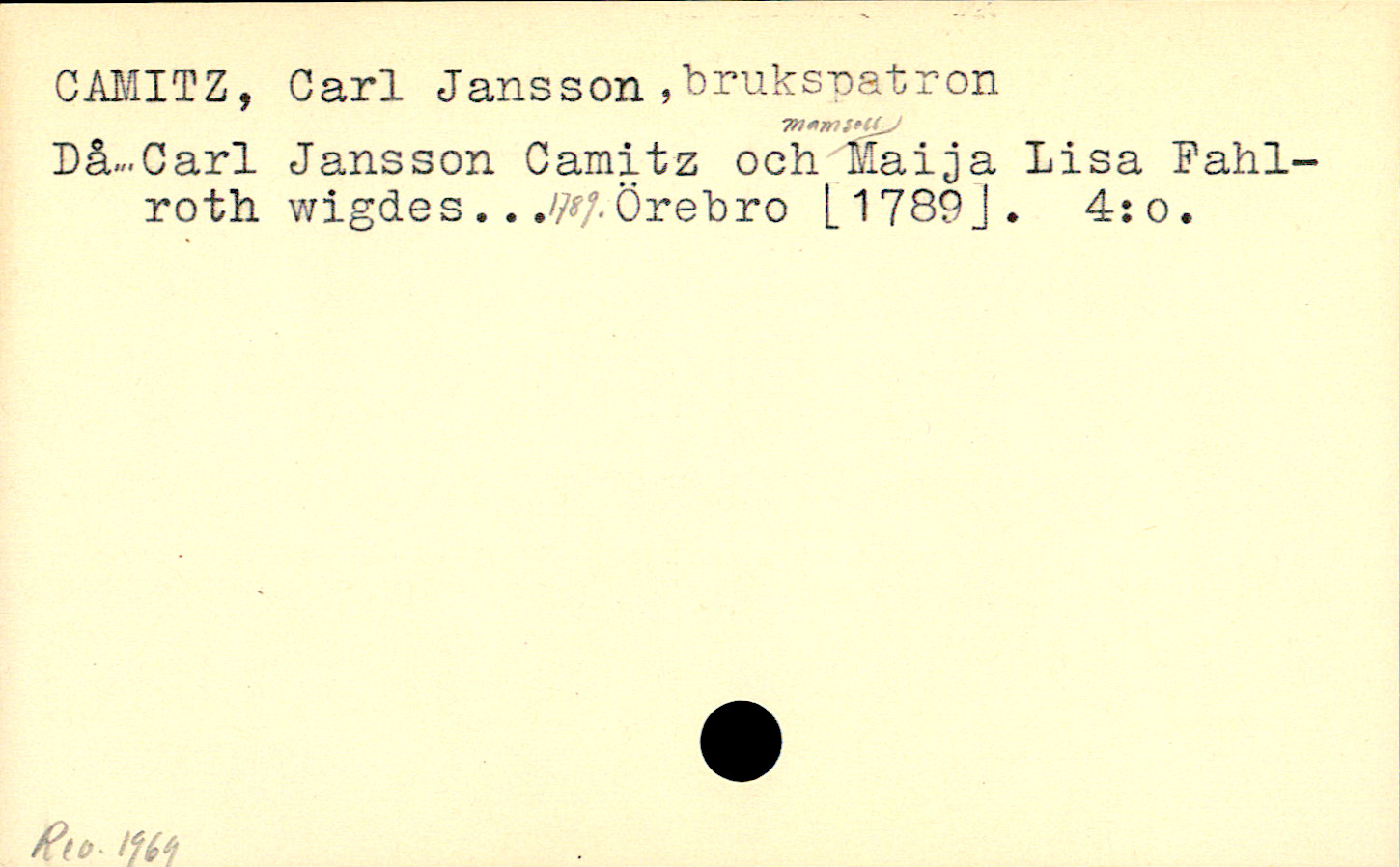 Catalogue Card_110067