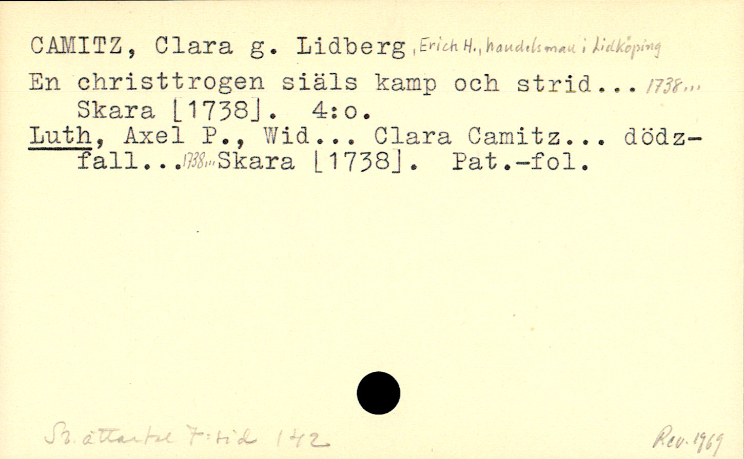 Catalogue Card_110070