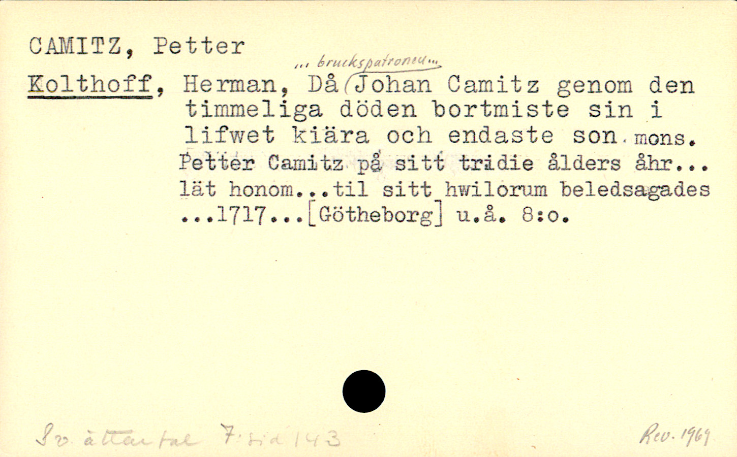 Catalogue Card_110077