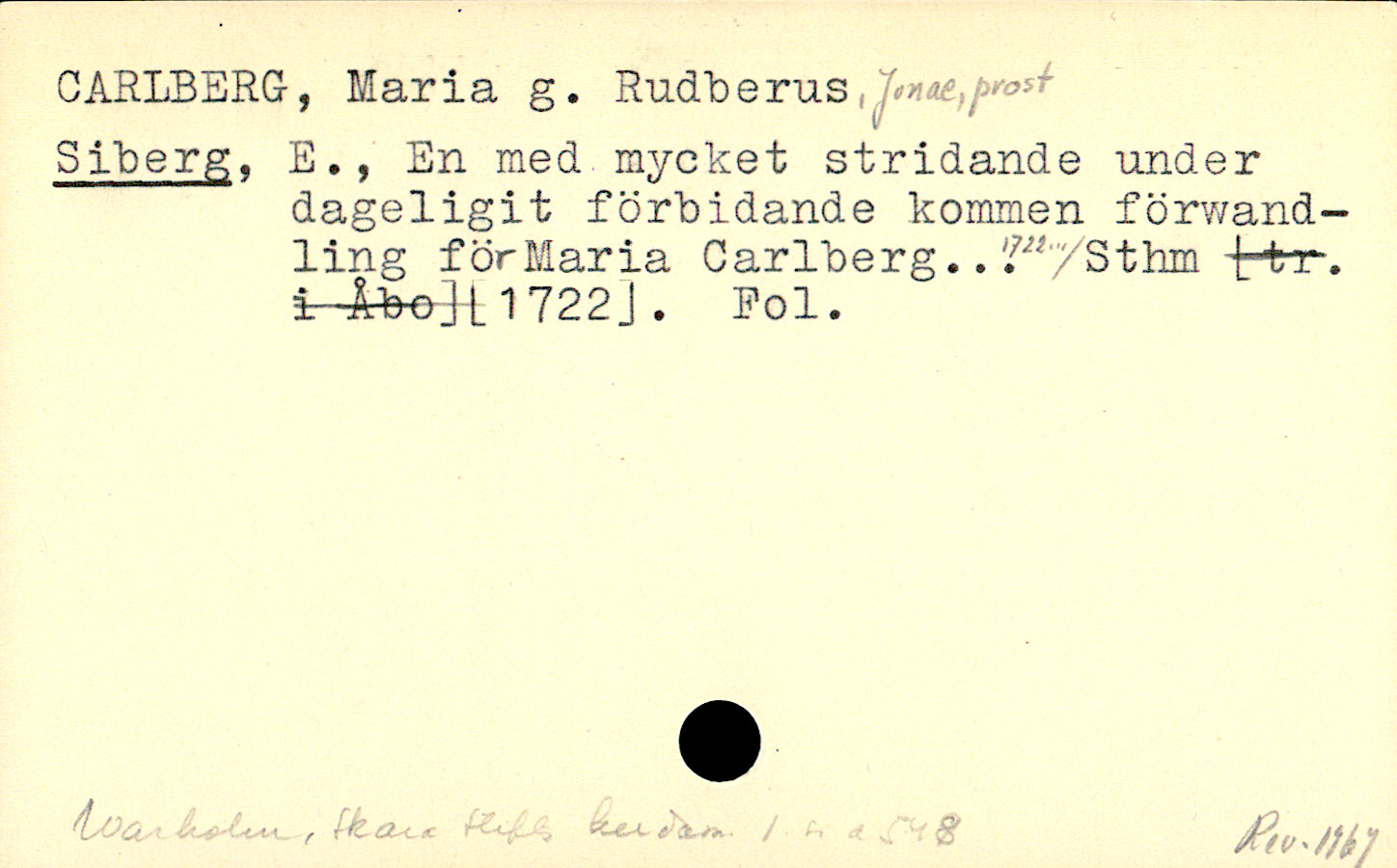 Catalogue Card_110136