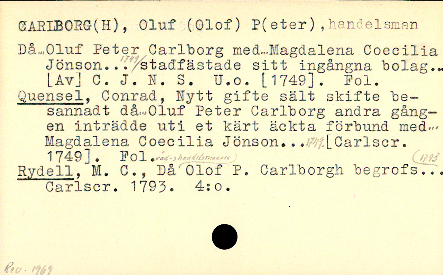 Catalogue Card_110161