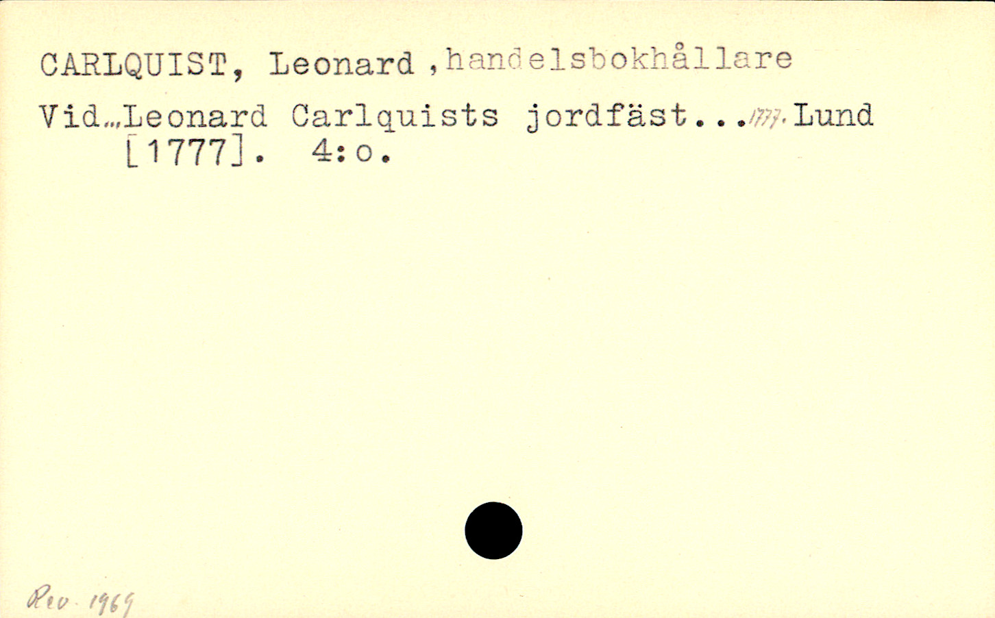 Catalogue Card_110181