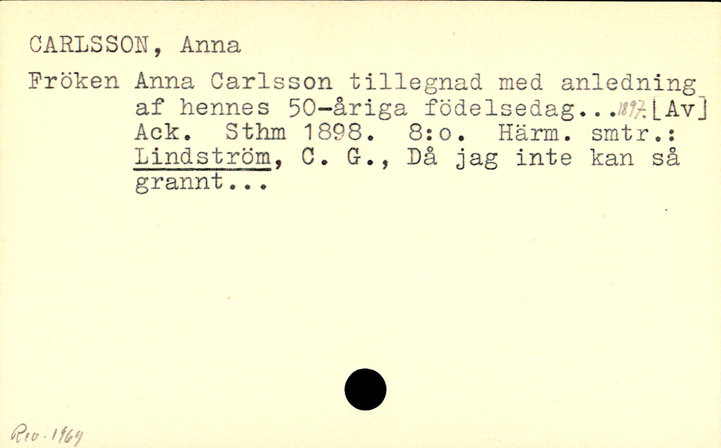 Catalogue Card_110190