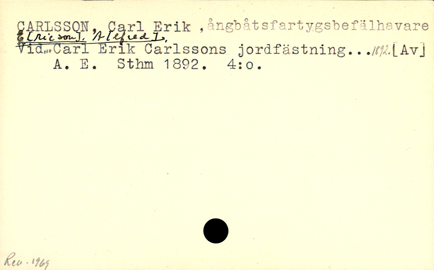 Catalogue Card_110196