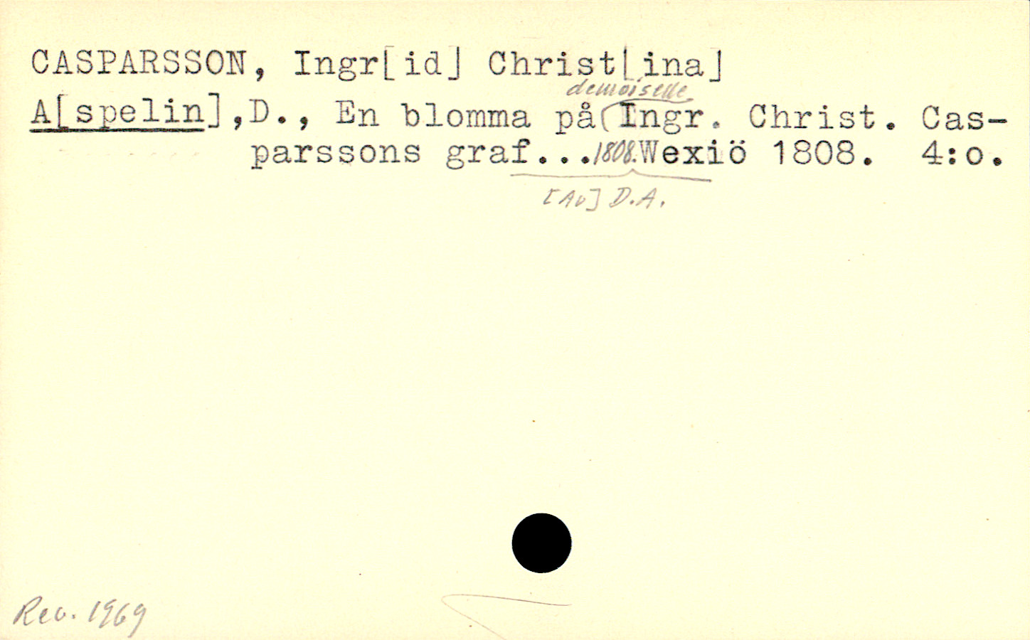 Catalogue Card_110262