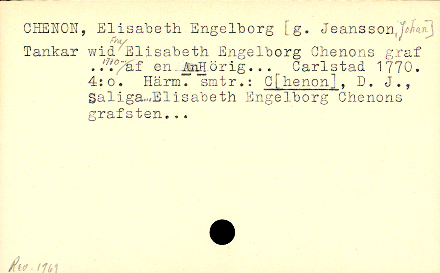 Catalogue Card_110463