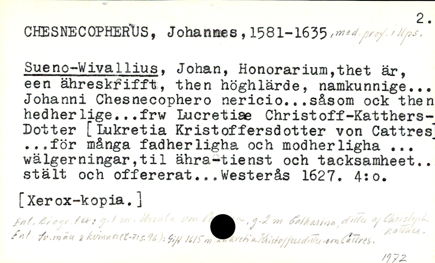 Catalogue Card_110474