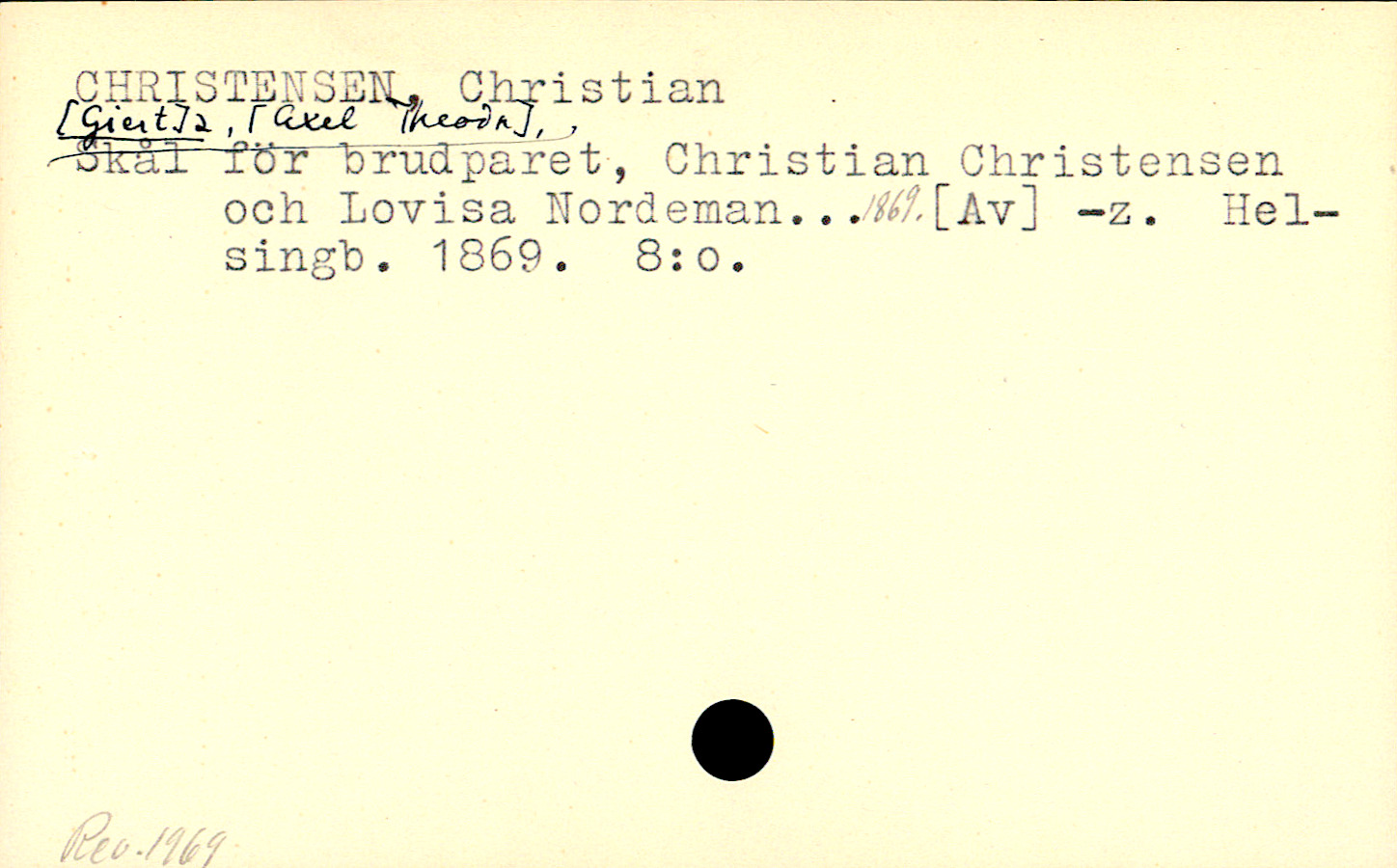 Catalogue Card_110482