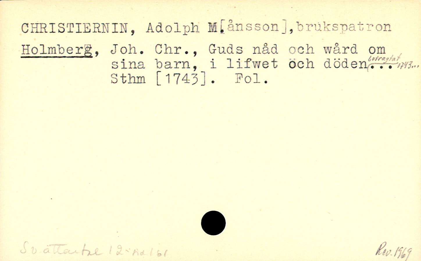 Catalogue Card_110488