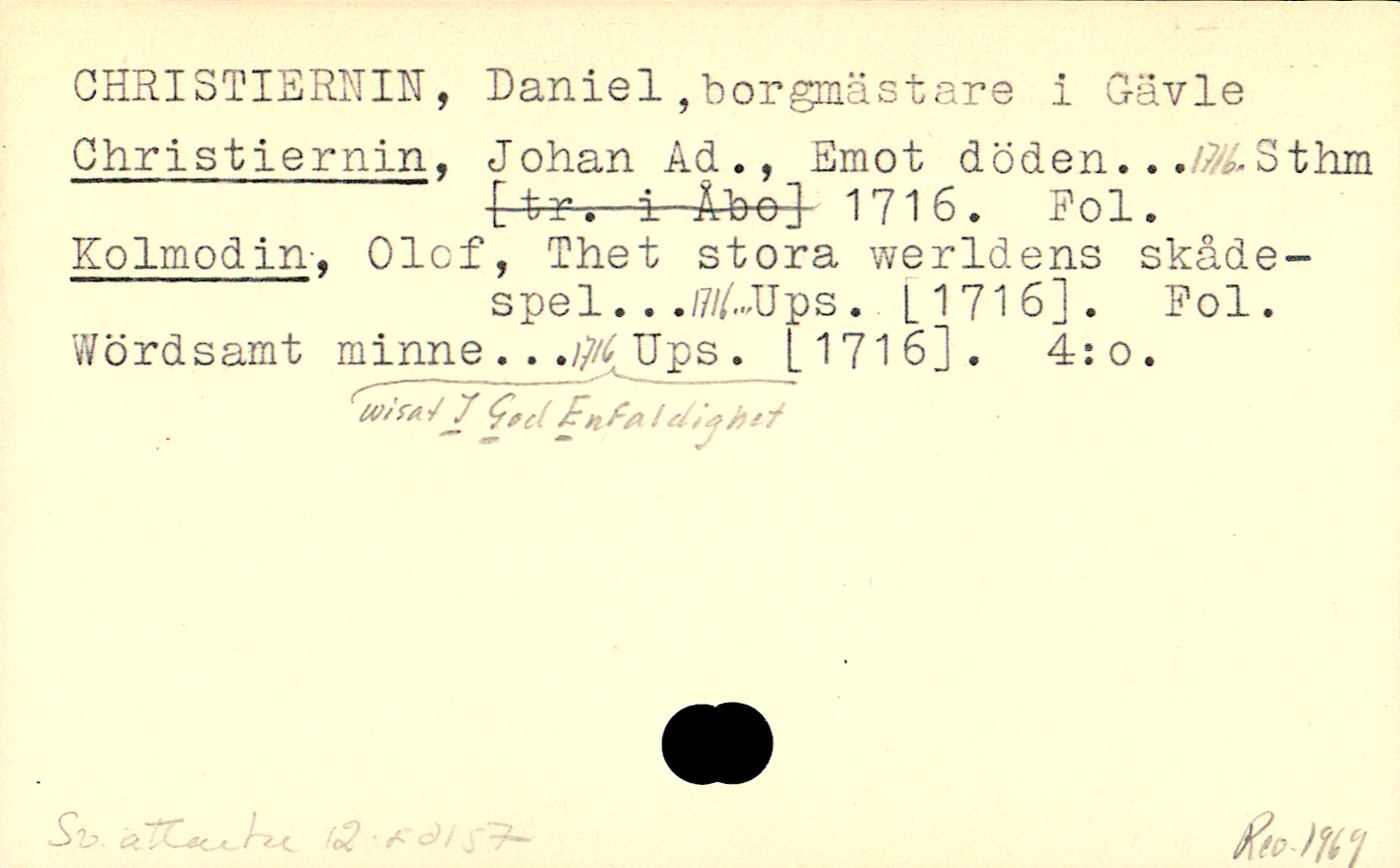 Catalogue Card_110498