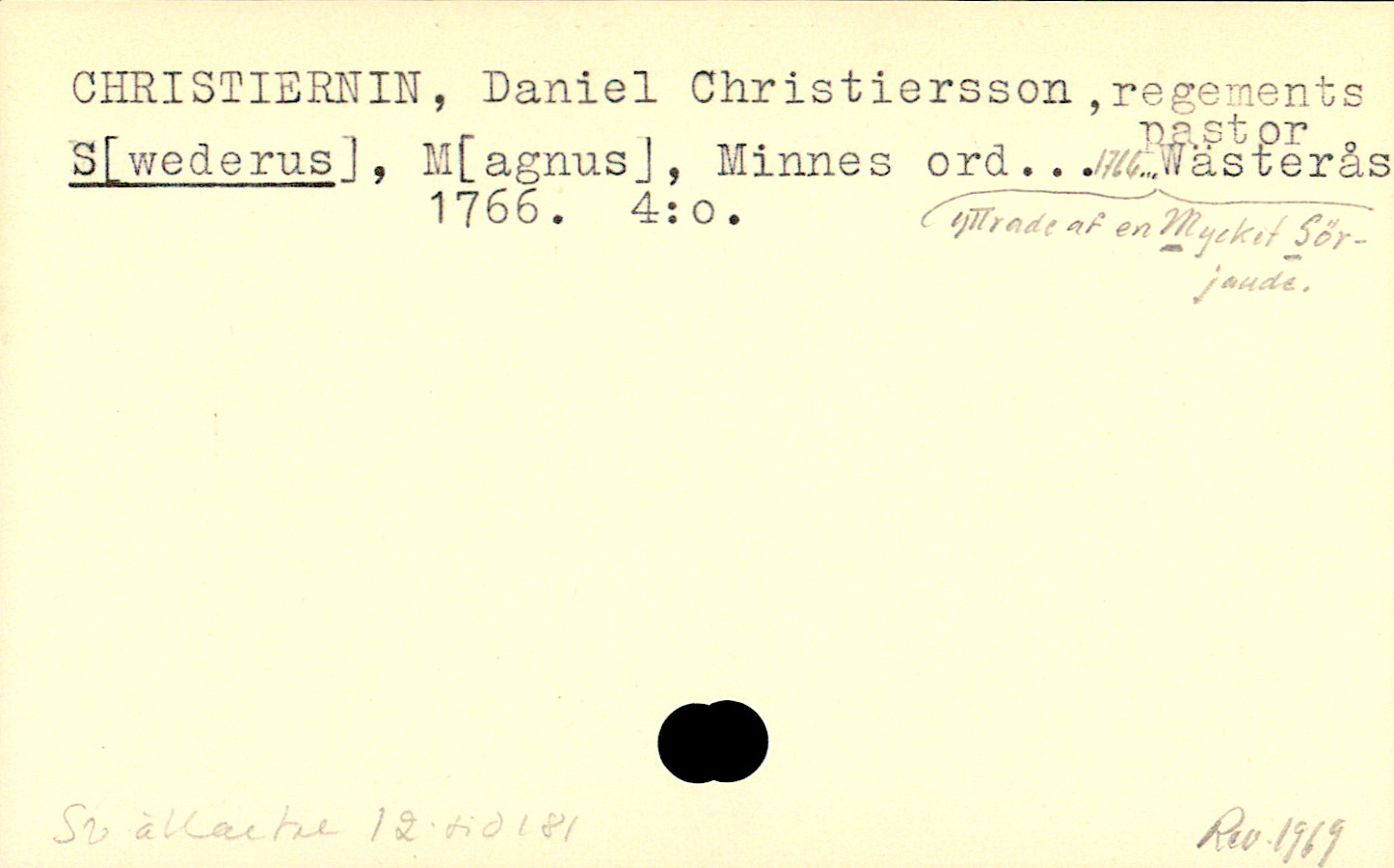 Catalogue Card_110499