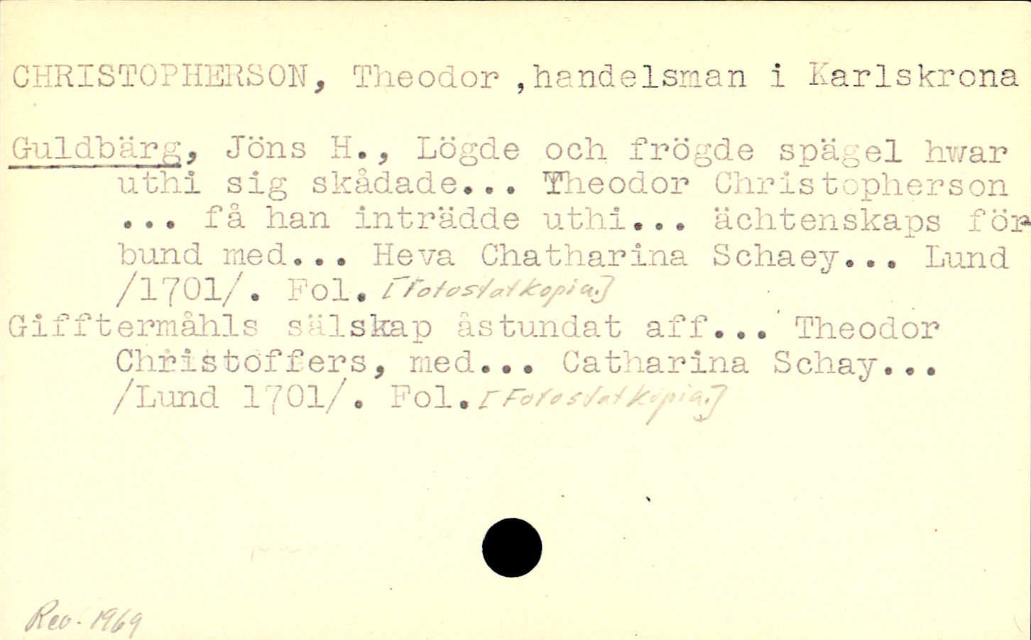 Catalogue Card_110536