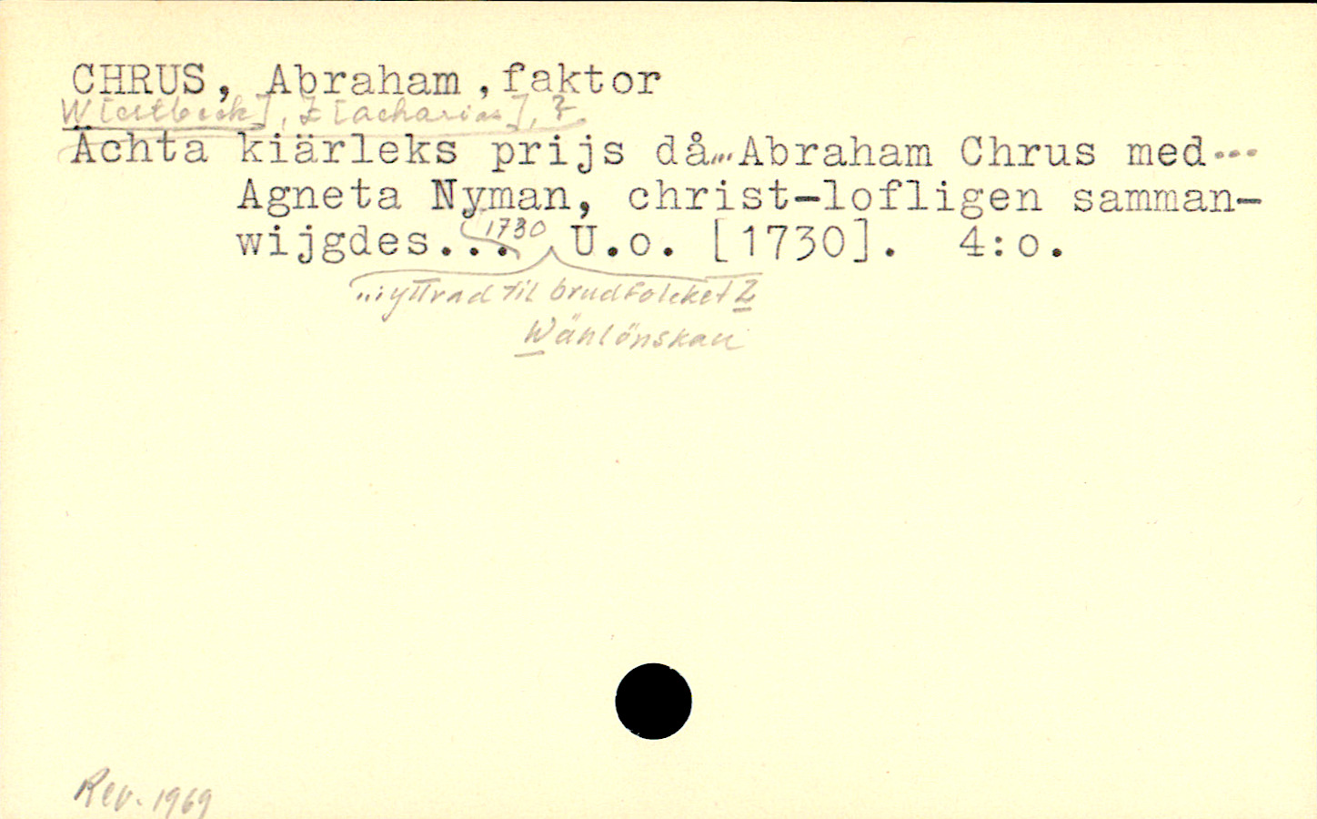 Catalogue Card_110538