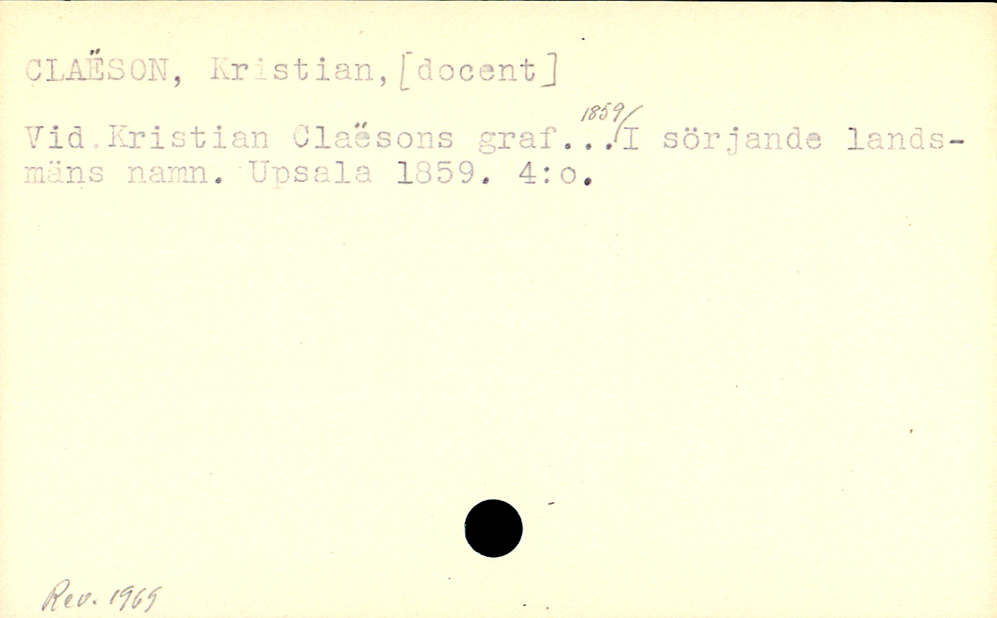 Catalogue Card_110580