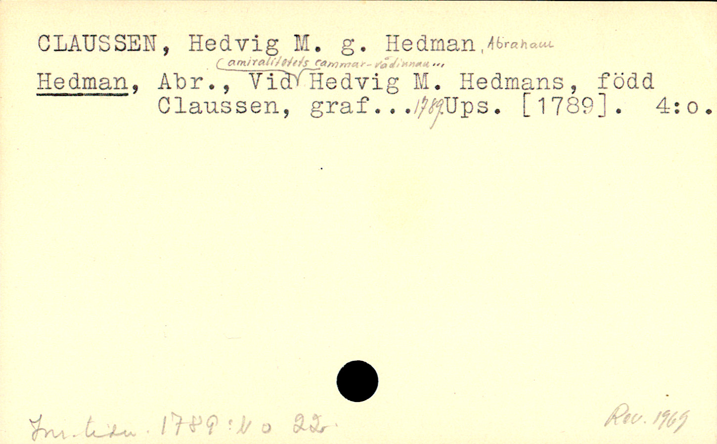 Catalogue Card_110586