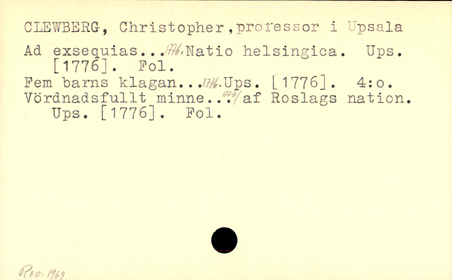 Catalogue Card_110599