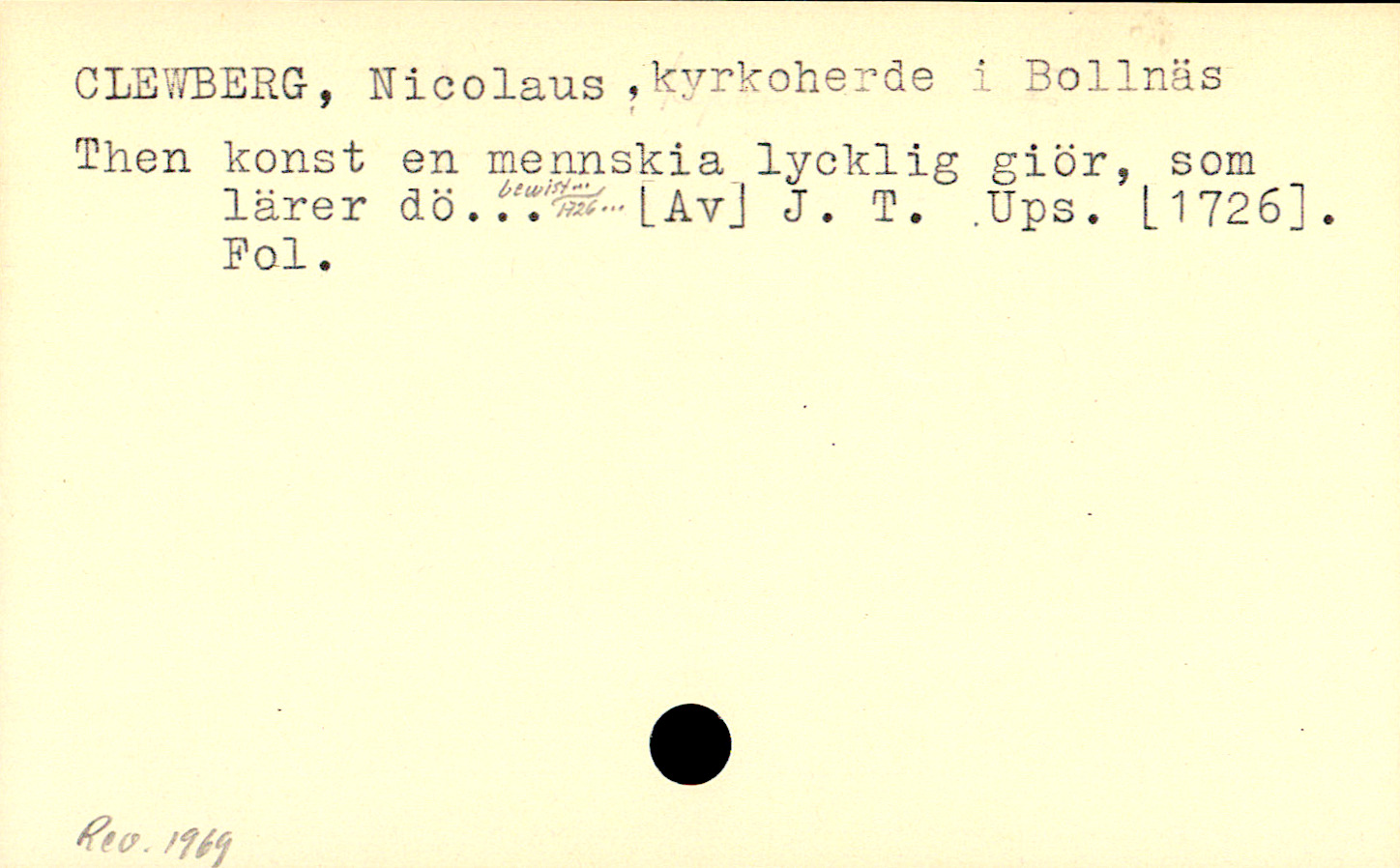 Catalogue Card_110600