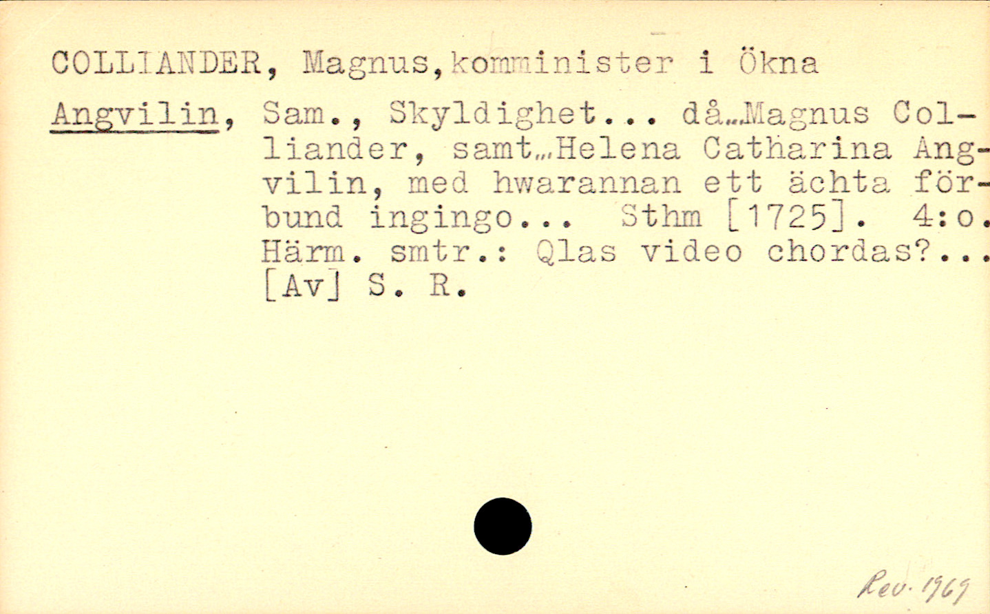 Catalogue Card_110650