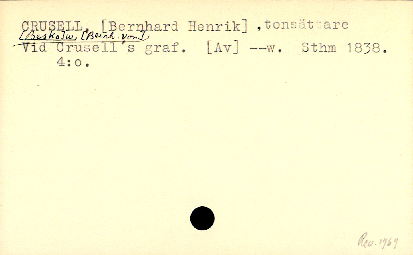 Catalogue Card_110885