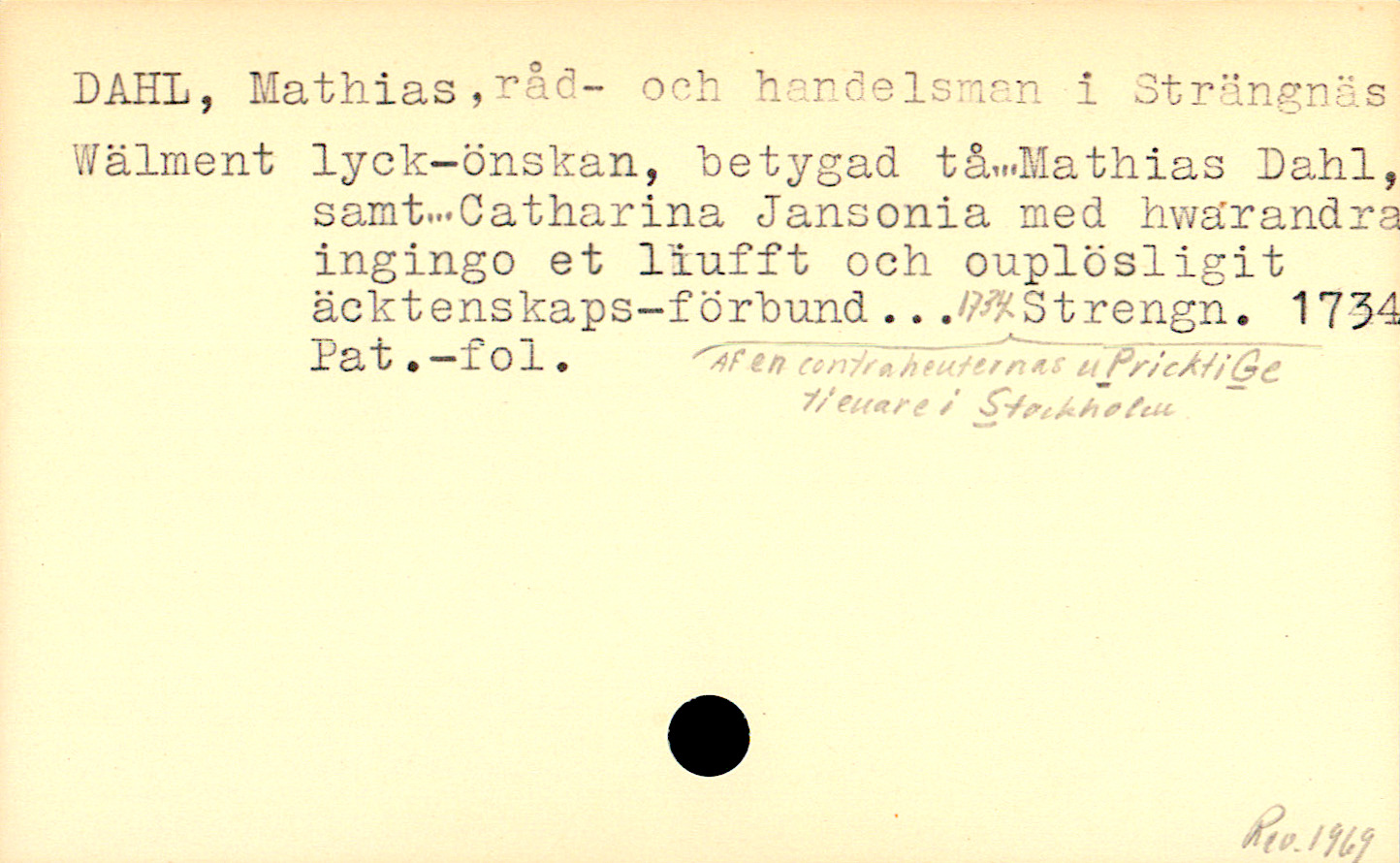 Catalogue Card_110960