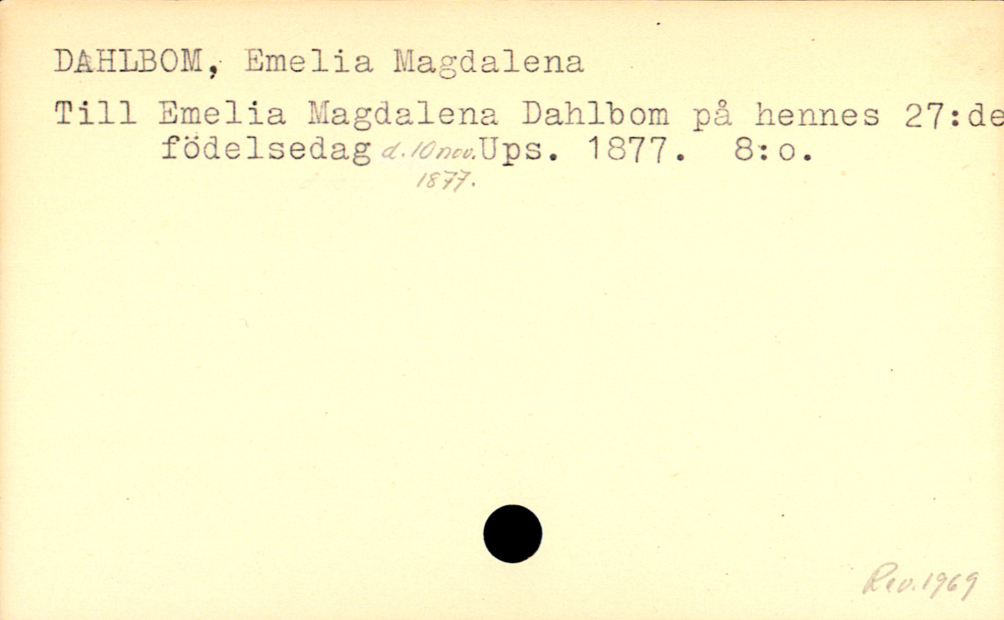 Catalogue Card_110995